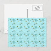 Robin's Egg Blue Atomic Starbursts Briefkaart (Voorkant / Achterkant)