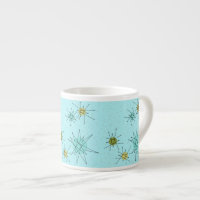 Robin's Egg Blue Atomic Starbursts Espresso Mok