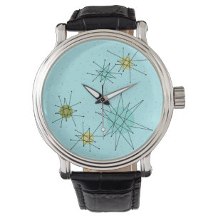 Robin's Egg Blue Atomic Starbursts eWatch Horloge