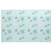 Robin's Egg Blue Atomic Starbursts Fabric Stof (Fat Quarter)