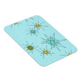 Robin's Egg Blue Atomic Starbursts Flexibele magne Magneet (Rechterzijde)