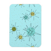 Robin's Egg Blue Atomic Starbursts Flexibele magne Magneet (Verticaal)