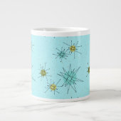 Robin's Egg Blue Atomic Starbursts Jumbo Mok (Voorkant)