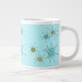 Robin's Egg Blue Atomic Starbursts Jumbo Mok (Rechts)