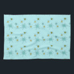 Robin's Egg Blue Atomic Starbursts Kitchen Towels Theedoek<br><div class="desc">Dit Robin's Egg Blue Iconic Atomic Starbursts Kitchen Towels patroon kenmerkt iconische atomaire sterrenbursts. Dat klopt! De oude school, robin's eitblauwe achtergrond met gouden spugen, is de perfecte achtergrond voor de levendige turquoise, het kalkselderij en kitschy peren groene cirkels. De vlekken van kleur worden sporadisch geplaatst in diverse grootte met...</div>
