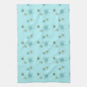 Robin's Egg Blue Atomic Starbursts Kitchen Towels Theedoek (Verticaal)