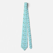 Robin's Egg Blue Atomic Starbursts Necktie Stropdas (Voorkant)