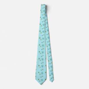 Robin's Egg Blue Atomic Starbursts Necktie Stropdas