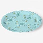 Robin's Egg Blue Atomic Starbursts Paper Bord (Gekanteld)
