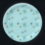 Robin's Egg Blue Atomic Starbursts Paper Bord<br><div class="desc">Dit Robin's Egg Blue Iconic Atomic Starbursts Paper Bord-patroon kenmerkt iconische atomaire starbursts. Dat klopt! De oude school, robin's eitblauwe achtergrond met gouden spugen, is de perfecte achtergrond voor de levendige turquoise, het kalkselderij en kitschy peren groene cirkels. De vlekken van kleur worden sporadisch geplaatst in diverse grootte met het...</div>