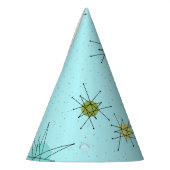 Robin's Egg Blue Atomic Starbursts Party Pet Feesthoedjes (Links)