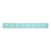 Robin's Egg Blue Atomic Starbursts Ribbon Satijnen Lint (Voorkant)