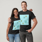 Robin's Egg Blue Atomic Starbursts T-Shirt (Unisex)
