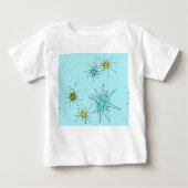 Robin's Egg Blue Atomic Starbursts T-Shirt (Voorkant)