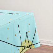 Robin's Egg Blue Atomic Starbursts Tablecloth Tafelkleed (Voorbeeld)