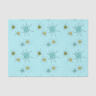 Robin's Egg Blue Atomic Starbursts Tissue Paper Tissuepapier