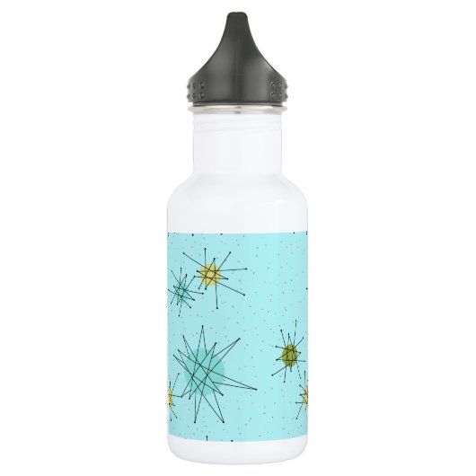 Robin's Egg Blue Atomic Starbursts Water Bottle Waterfles (Links)