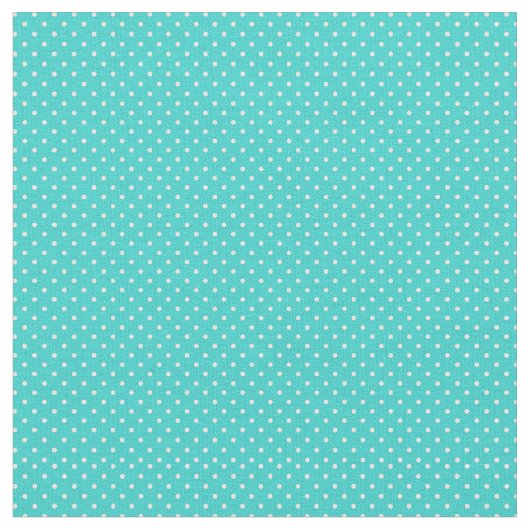Robin's Egg Blue Blauwgroen Cyan Polka Dot Stof (Close Up)