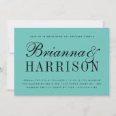 Robin's Egg Blue Couples Names Wedding Shower Kaart (Voorkant)