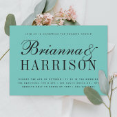 Robin's Egg Blue Couples Names Wedding Shower Kaart