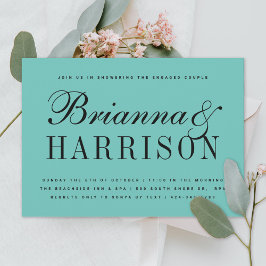 Robin's Egg Blue Couples Names Wedding Shower Kaart