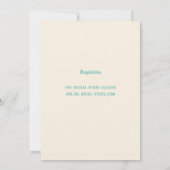 Robins Egg Blue Cream Retro Vrijgezellenfeest Kaart (Achterkant)