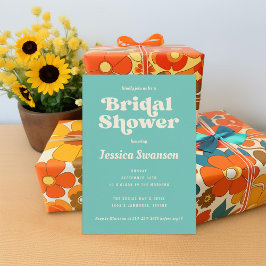 Robins Egg Blue Cream Retro Vrijgezellenfeest Kaart