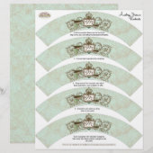 Robins Egg Blue Crown Swirl Flourish (Voorkant / Achterkant)
