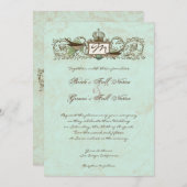  Robins Egg Blue Crown Swirl Flourish Kaart (Voorkant / Achterkant)