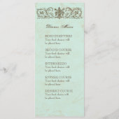 Robins Egg Blue Crown Swirl Flourish Menu (Voorkant)
