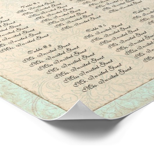  Robins Egg Blue Crown Swirl Flourish Poster (Hoek)