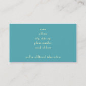 Robin's Egg Blue Damask Visitekaartje (Achterkant)