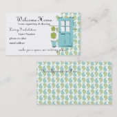  Robin's Egg Blue-deur Afsprakenkaartje (Voorkant / Achterkant)