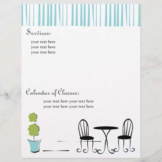 Robin's Egg Blue-deur Flyer (Achterkant)