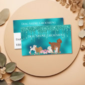 Robin's Egg Blue Dog Grooming Appointment Card Visitekaartje