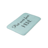 Robins Egg Blue en Black Funny Plush Bath Mat (Gekanteld)