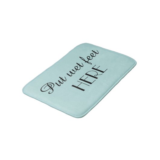 Robins Egg Blue en Black Funny Plush Bath Mat (Gekanteld)