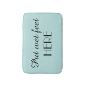 Robins Egg Blue en Black Funny Plush Bath Mat (Voorkant Verticaal)