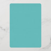 Robins Egg Blue en Folie Sweet 16 Uitnodiging (Achterkant)