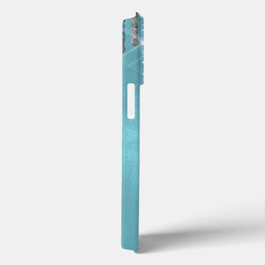 Robins Egg Blue Glitter Drivers Case-Mate iPhone Case (Achterkant / Rechts)