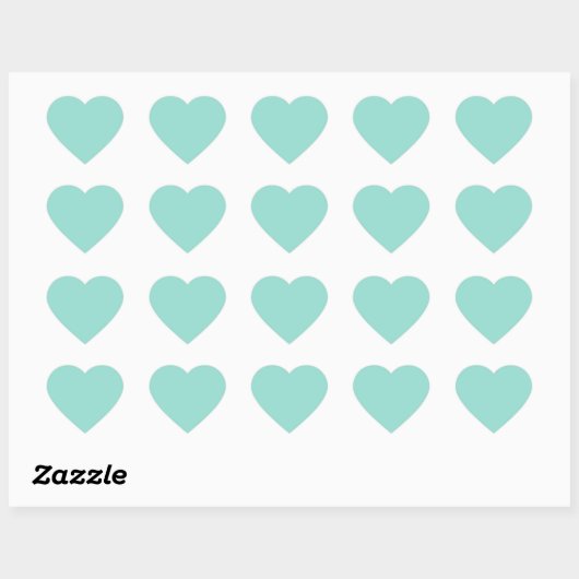 Robin's Egg Blue Hart Sticker (Vel)