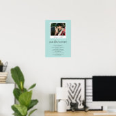 Robin's Egg Blue Huwelijksliefdesverhaal Poster (Thuiskantoor)