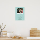Robin's Egg Blue Huwelijksliefdesverhaal Poster (Keuken)