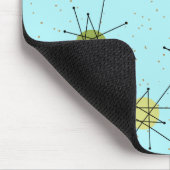 Robin's Egg Blue Iconic Atomic Starbursts Mousepad Muismat (Hoek)