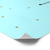 Robin's Egg Blue Iconic Atomic Starbursts Poster (Hoek)