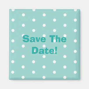 Robin's Egg Blue Jewelry Box met polka dots Magneet