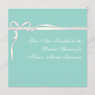 Robin's Egg Blue Jewelry Box met White Ribbon Kaart