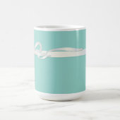 Robin's Egg Blue Jewelry Box met White Ribbon Koffiemok (Center)