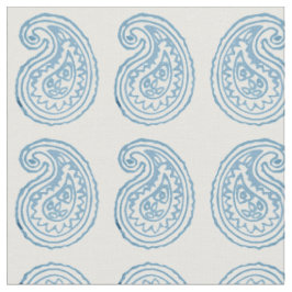 Robin's Egg Blue Paisley Fabric van Margaret Juul Stof