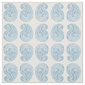Robin's Egg Blue Paisley Fabric van Margaret Juul Stof (Swatch)